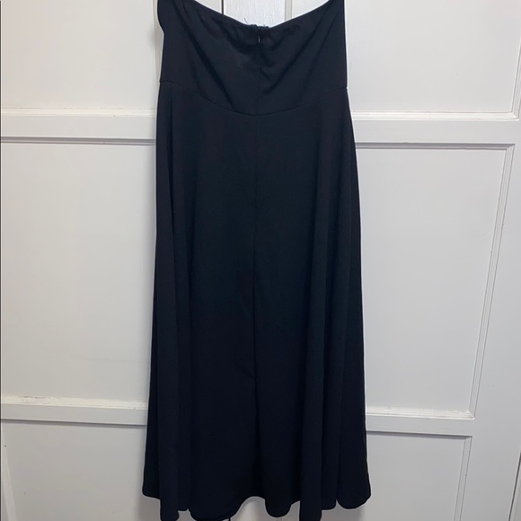 SHEIN Medium Aloruh Women's Summer Elegant Black Jacquard Strapless Dress - Picture 4 of 9